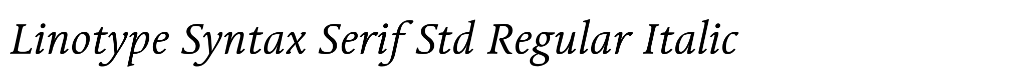 Linotype Syntax Serif Std Regular Italic image